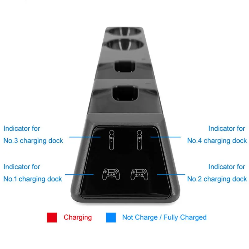 Для PS4/Slim/Pro двойной контроллер зарядная док-станция PS Move зарядное устройство