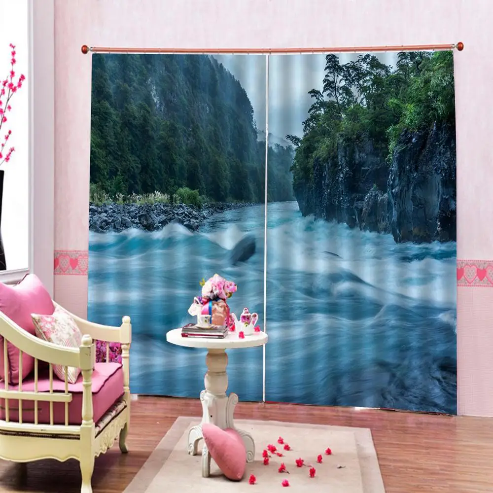 

3D Photo Customize Curtains Landscape Window Curtain For living room blackout Drapes