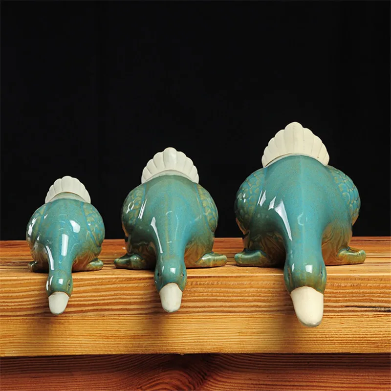 

Chinese Ceramic Drinking Duck Decor 3 Pcs Crafts Absorbent Duck Home Living Room Wine Cabinet TV Cabinet Desk Decor M3506