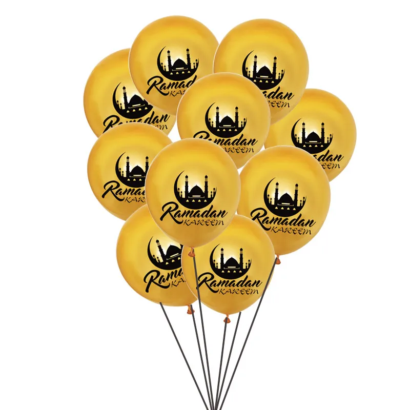 Chicinlife 10 шт. 12 дюймов Рамадан кареем латексные шары Eid украшение Мубарак конфетти