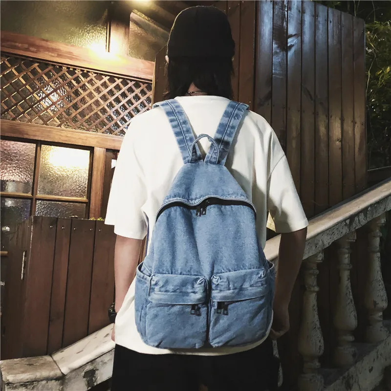 Джинсовый Рюкзак с несколькими карманами женский рюкзак новые сумки на плечо