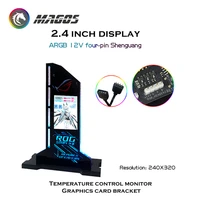 vertical graphics card bracket gpu support 2 4 inch led monitor screen chassis decoration for pc gamer diy cabinet rgb sync