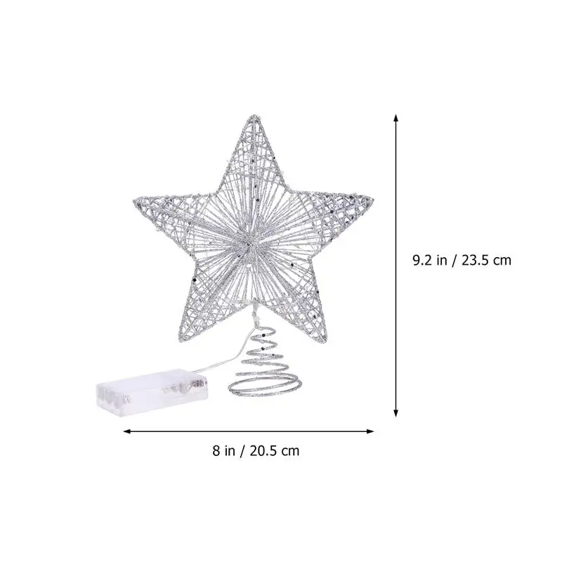 

Exquisite Star Hanging Decor Pentagram Pendant Shiny Christmas Tree Ornament Xmas Tree Wrought Five-Pointed Star Tree Top Star
