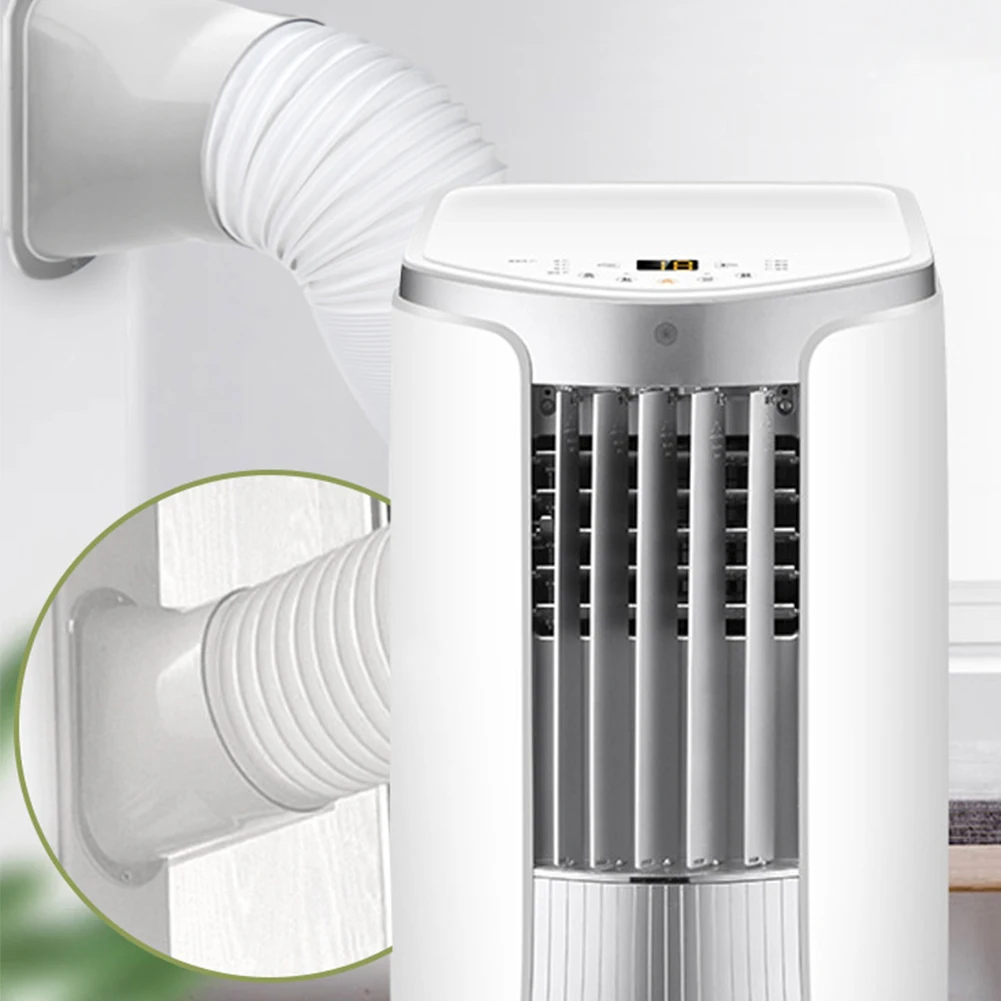 

5.9inch ABS Durable Flat Nozzle Tube Connector Home Easy Install Pipe Portable Mobile Air Conditioner Exhaust Hose Adapter