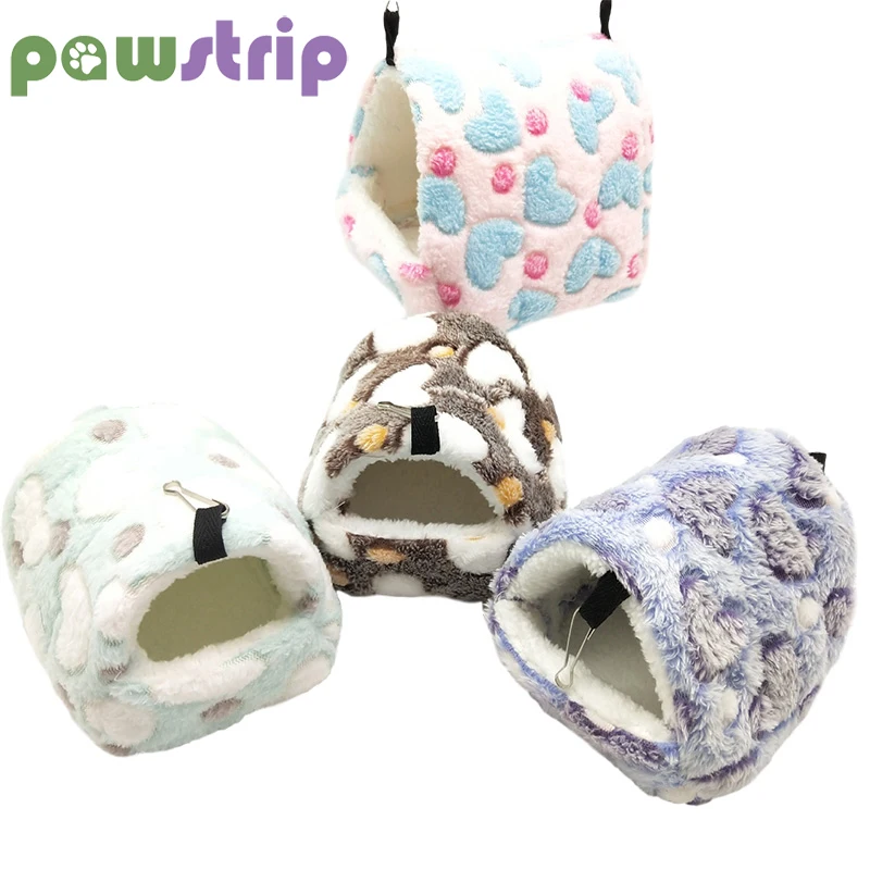 

Winter Warm Hamster Nest Fleece Small Pets Cage Soft Comfortable Hamster Guinea Pig Knnel Pet Sleepping Bed Hammock for Hamster