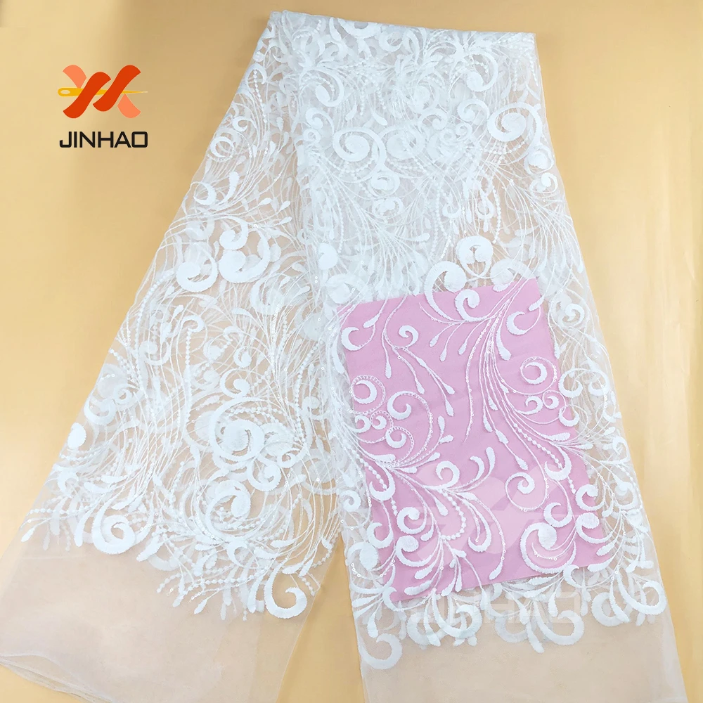Вышитое маслом кружево молочный шелк свадебная ткань мягкая сетка аппликация