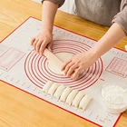Силиконовый коврик для выпечки большого размера, подвесной кухонный антипригарный коврик для теста для пиццы со шкалой