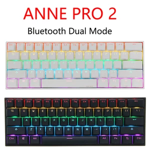 anne pro 2 gaming mechanical keyboard wireless bluetooth programmable gamer keyboard mini portable 60 detachable cable for win free global shipping