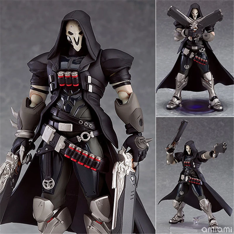 

Фигурка Аниме Figma 393 Reaper Gabriel Reyes ПВХ Фигурка Статуя Коллекционная модель игрушки кукла подарок