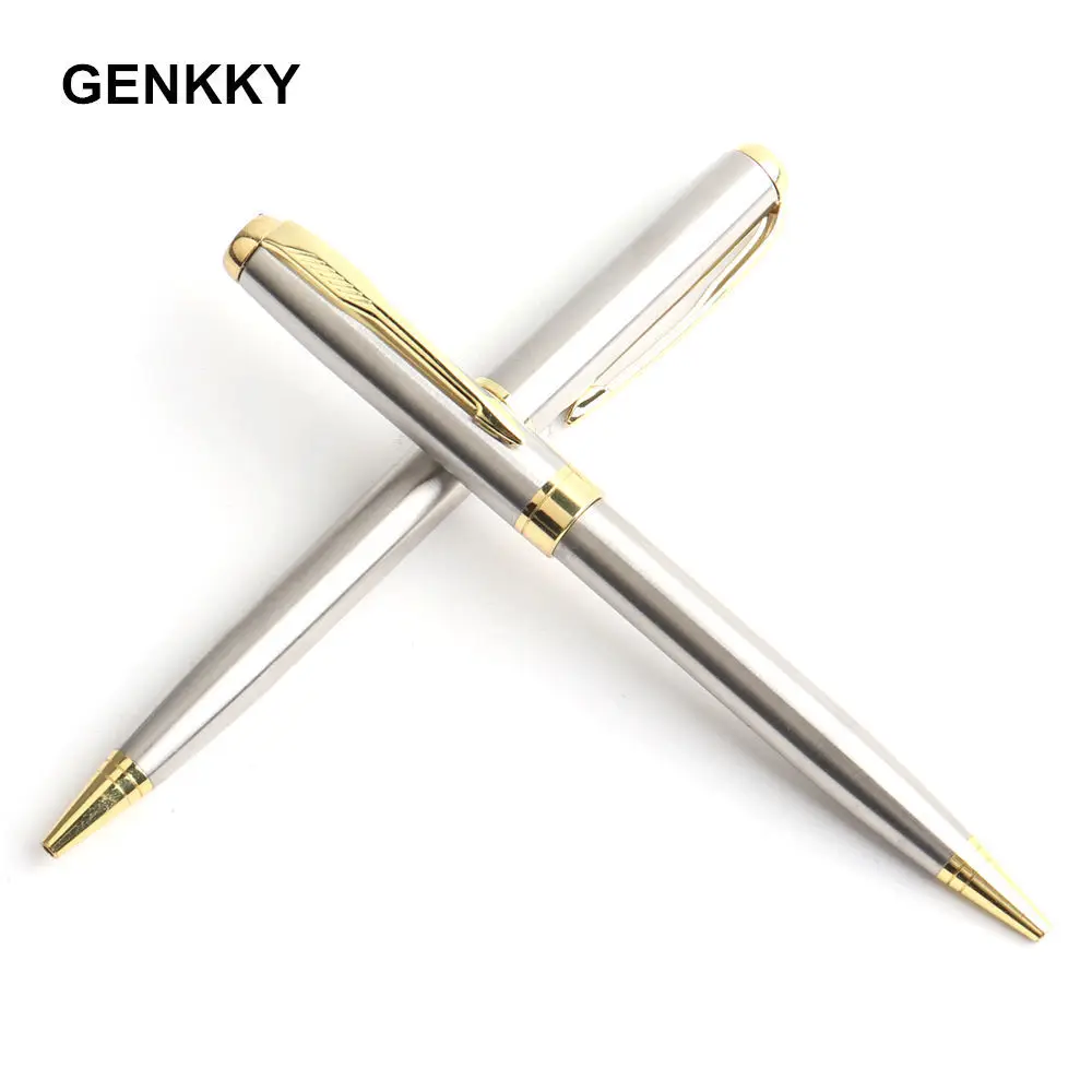 

Metal Pen Holder Ballpoint Pen Rotary Style Stainless Steel Ballpoint Pens Rotary Oil Pen Office Business Supplies