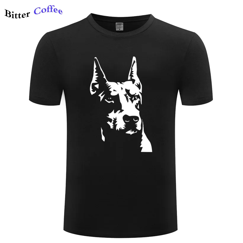

Newest Style Printed Men Round Neck Men Tees Doberman Pet Puppy Dog Animal Idea Hot Sale Short Sleeve Mens Tee shirt Plus size