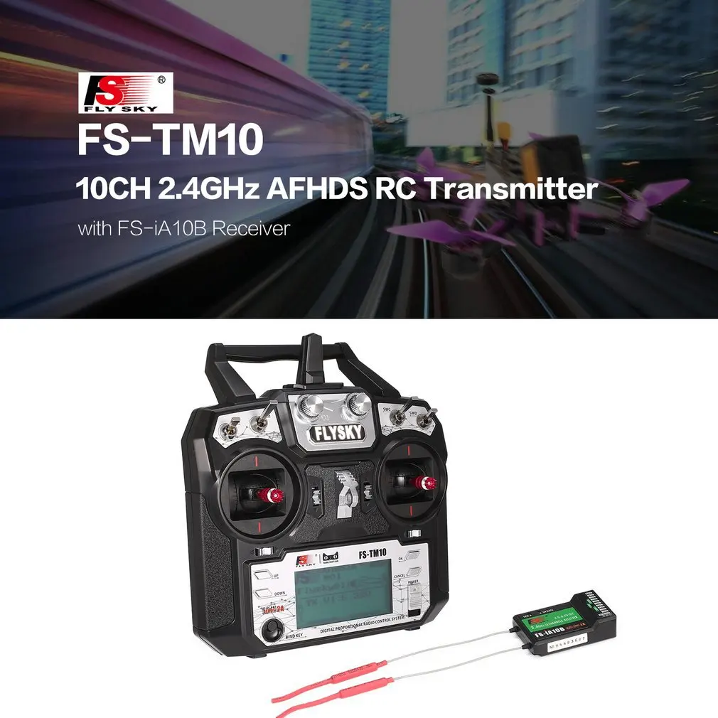 Оригинал! Flysky FS TM10 i6X 10CH 2 4 ГГц AFHDS передатчика радиоуправляемой модели к