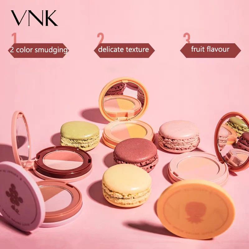 

Fruit Macaron Blush 2 Colors Blush Face Brighten Skin Tone Vitality Honey Peach Nude Makeup Contour Whitening Long Lasting