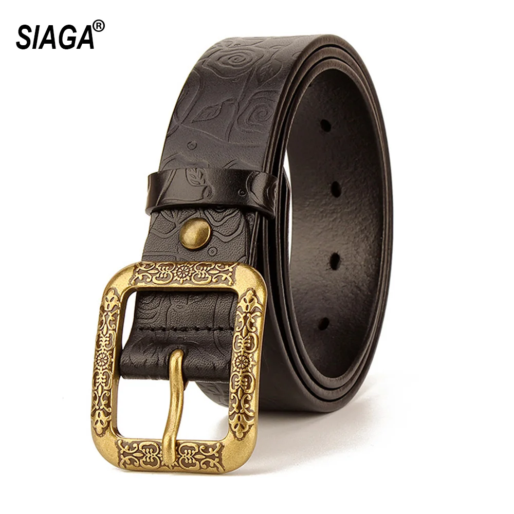 New Design Ladies Top Quality 100% Cow Cowhide Leather Belts Woman Retro Fashion Belt for Women Accessories Jeans FCO230