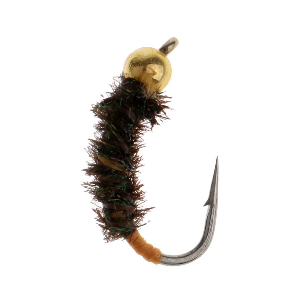 Мокрые мухи для ловли нахлыстом латунная голова лосось тонущие приманки ручная