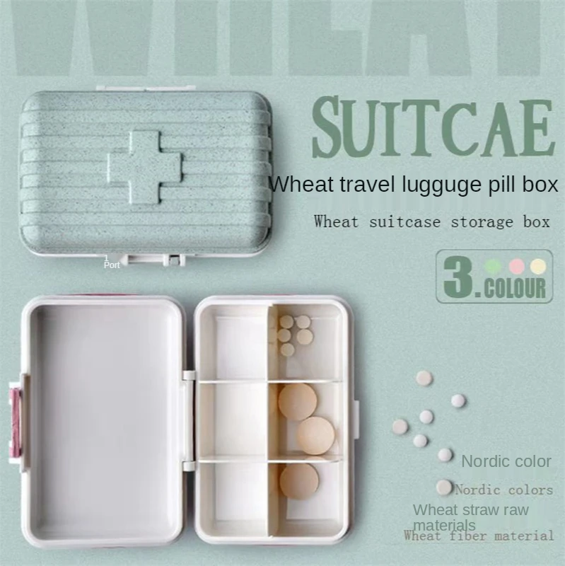 

Mini 6 Slots Portable Vitamin Medical Pill Box Tablet Drug Pill Medicine Case Home For Travel Carry Seal Container Organizer