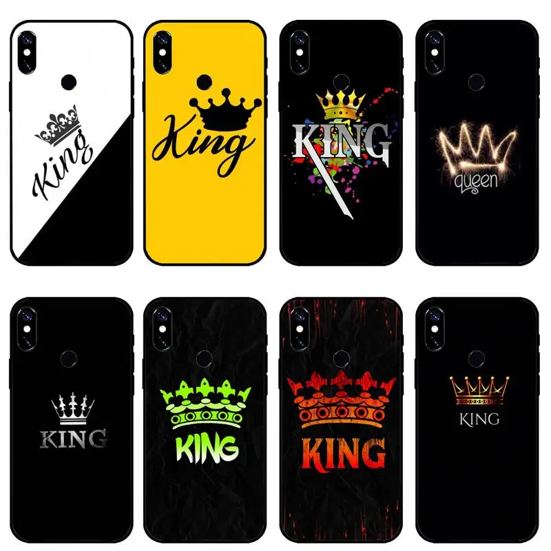 

King logo queen aesthetic art design Phone Case For Xiaomi Redmi 7 8 9t a3Pro 9se k20 mi8 max3 lite 9 note 9s 10 pro cover