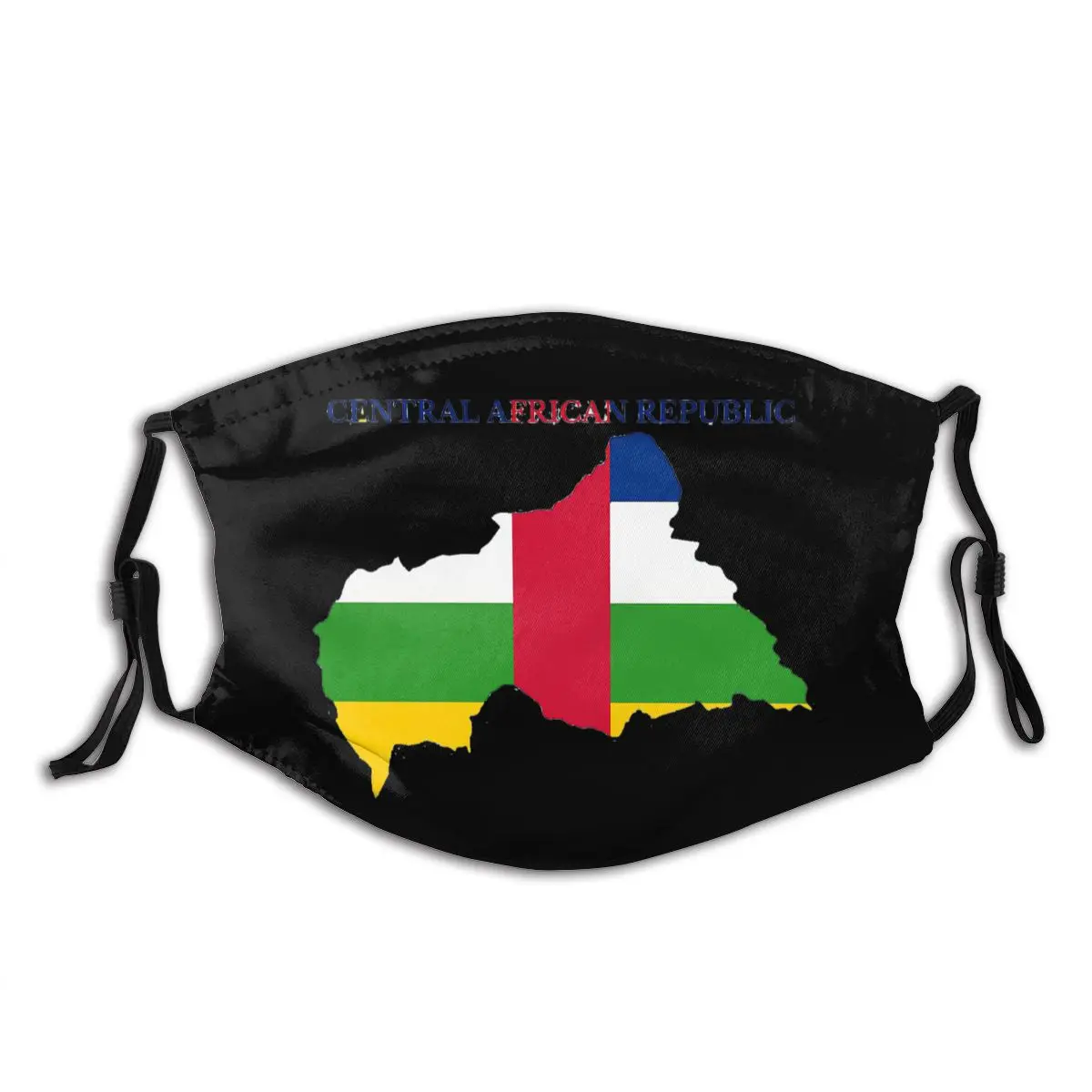 Маска от пыли для взрослых с флагом карты центральной Африканской Республики