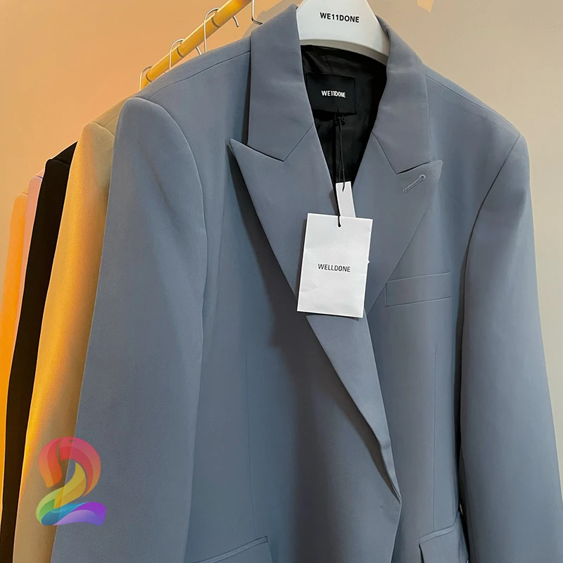 

Костюм We11done, Повседневная модная куртка с рельефным принтом на заказ, высококачественный костюм для мужчин и женщин