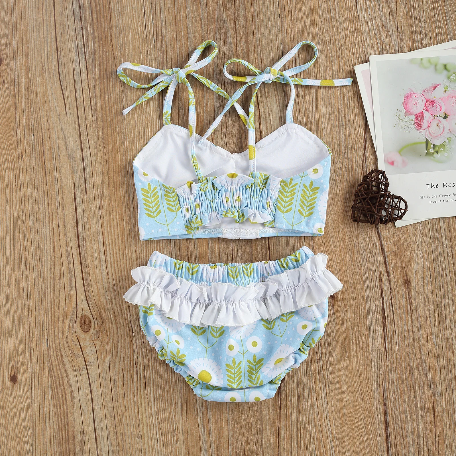 

Ma&Baby 6M-4Y Summer Cartoon Unicorn Kid Baby Girl Swimsuit Ruffles Bikinis Set Flower Swimwear Child Beachwear Bathing Suit