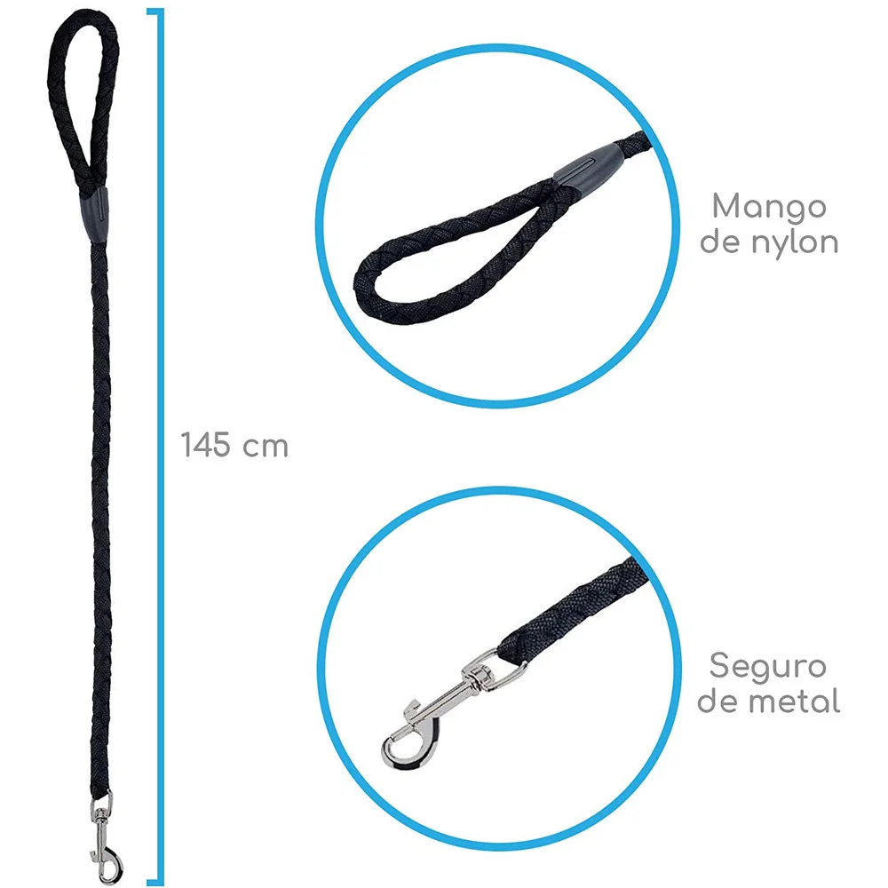 Нейлоновый Поводок для собак длиной 5 футов веревка с металлической застежкой