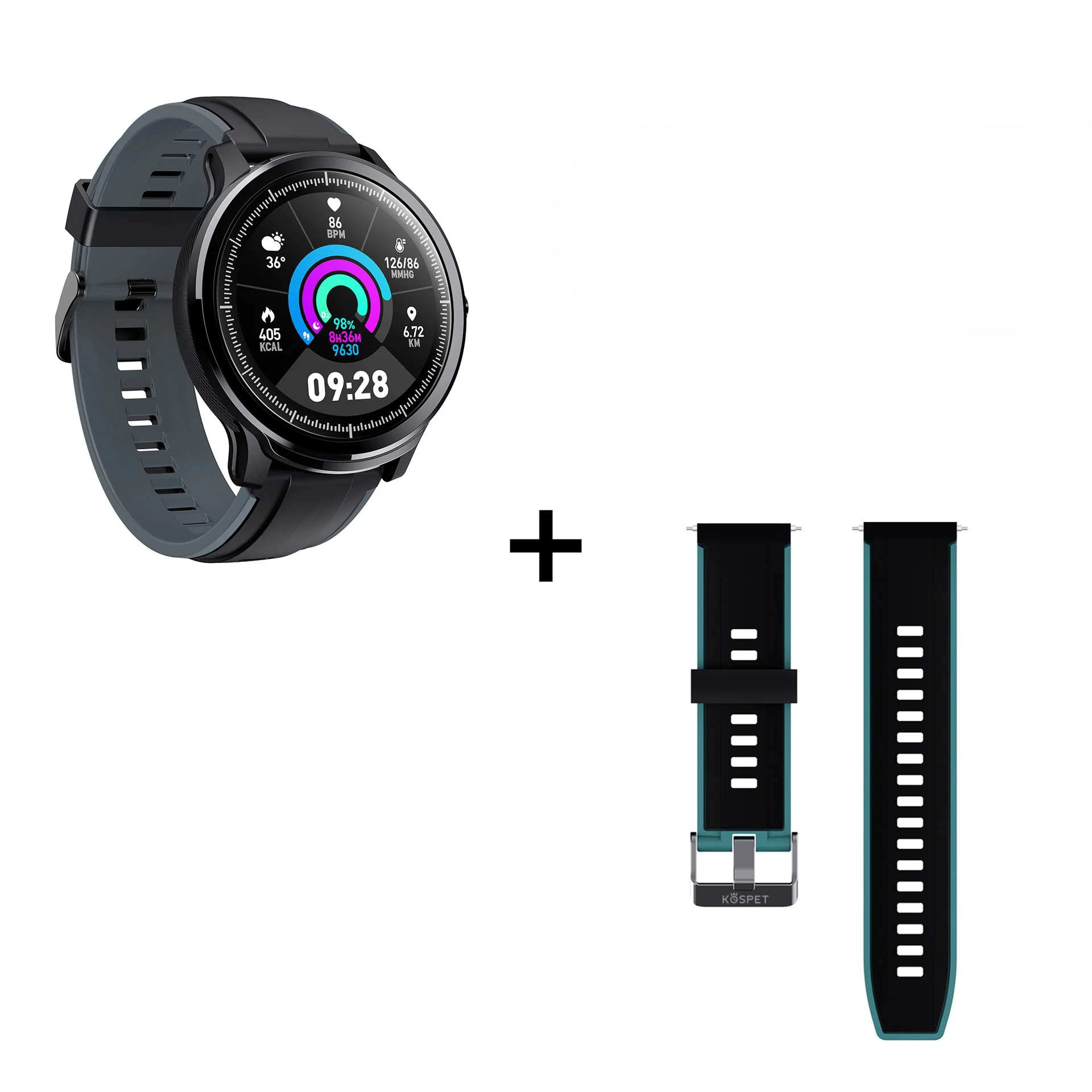 Kospet Probe Bluetooth Smart Watch Bracelet Fitness Tracker Wrist Heart Rate Monitor Waterproof Sport For Android iOS |
