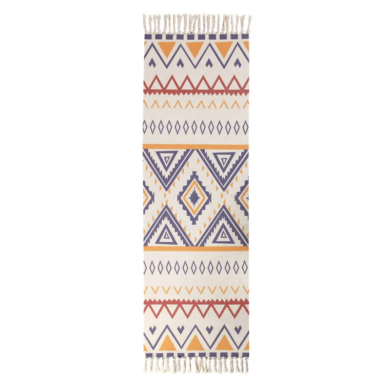 

Anti-slip Bedroom Floor Mat with Tassel Entrance Doormat Washable Balcony Kitchen Area Rug Living Room Carpets Wall Tapestry