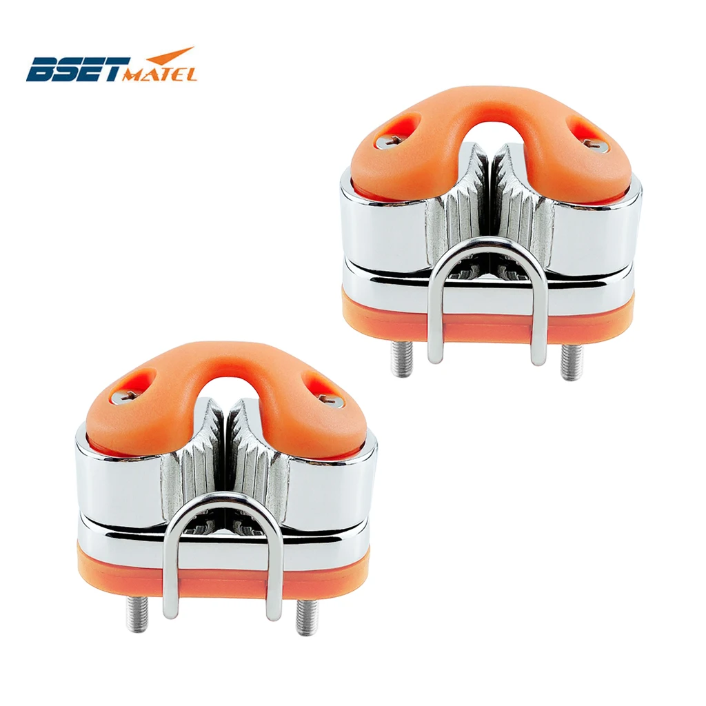 

2PCS 316 Stainless Steel Ball Bearing Cam Cleat Pilates Equipment Marine Boat Fast Entry Rope Wire Fairlead Sailing Accessories