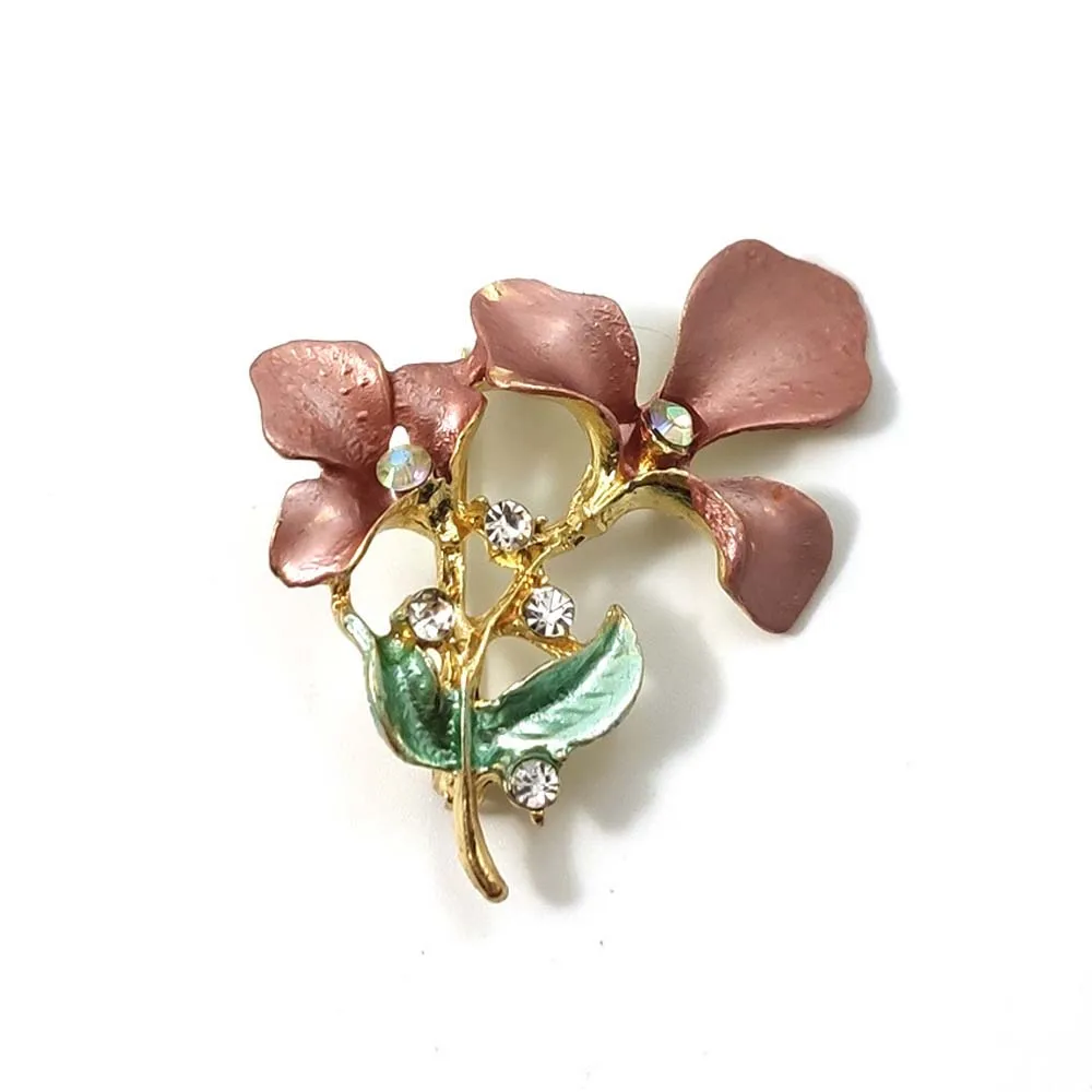 Женская Винтажная брошь в форме цветка стразы с кристаллами|Броши| |