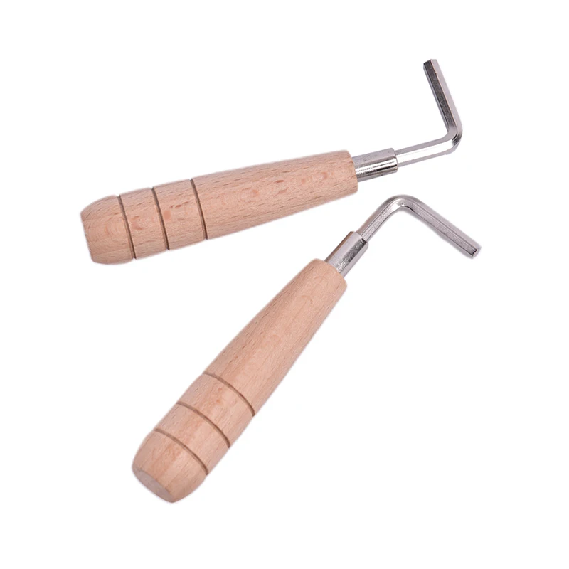 1 шт. гриф гитары гаечный ключ из нержавеющей стали и деревянной ручкой мандолина