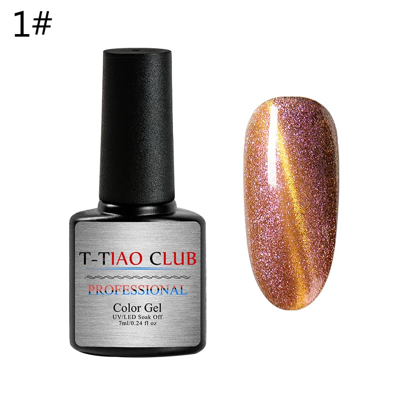 T-TIAO CLUB 6 мл магнит 7D Хамелеон для использования с магнитом Гель-лак для ногтей с эффектом «кошачий глаз» лак стойкий Сияющий лазер замочить от УФ-гель для дизайна ногтей лак - Цвет: TK1209