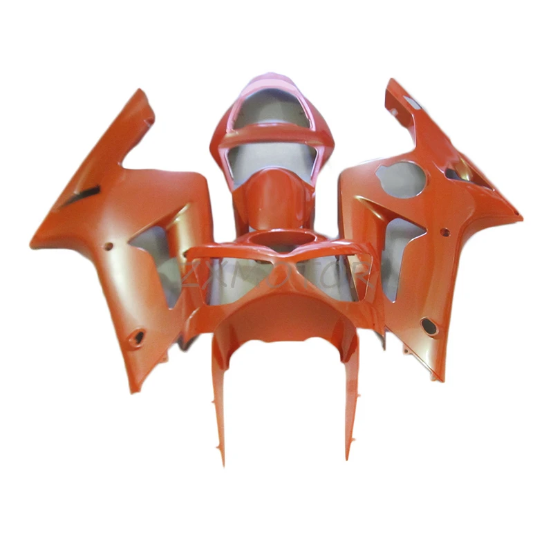 

Popular Motorcycle Fairings Set For 2003 2004 Kawasaki ZX6R Orange Premium fairing Kits ZX6R 03 04 Injection HJ98