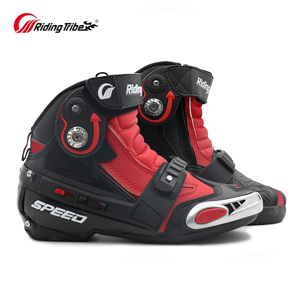 Классические кожаные ботинки для езды на мотоцикле|motorbike shoes|speed bootsmotorbike racing shoes |