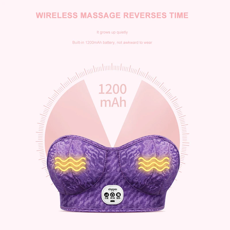 

Electric Bra Massager Breast Enlarging Bra Beauty Chest Breast Sagging Infrared Hyperplasia Tourmaline Massage Vibration Bra