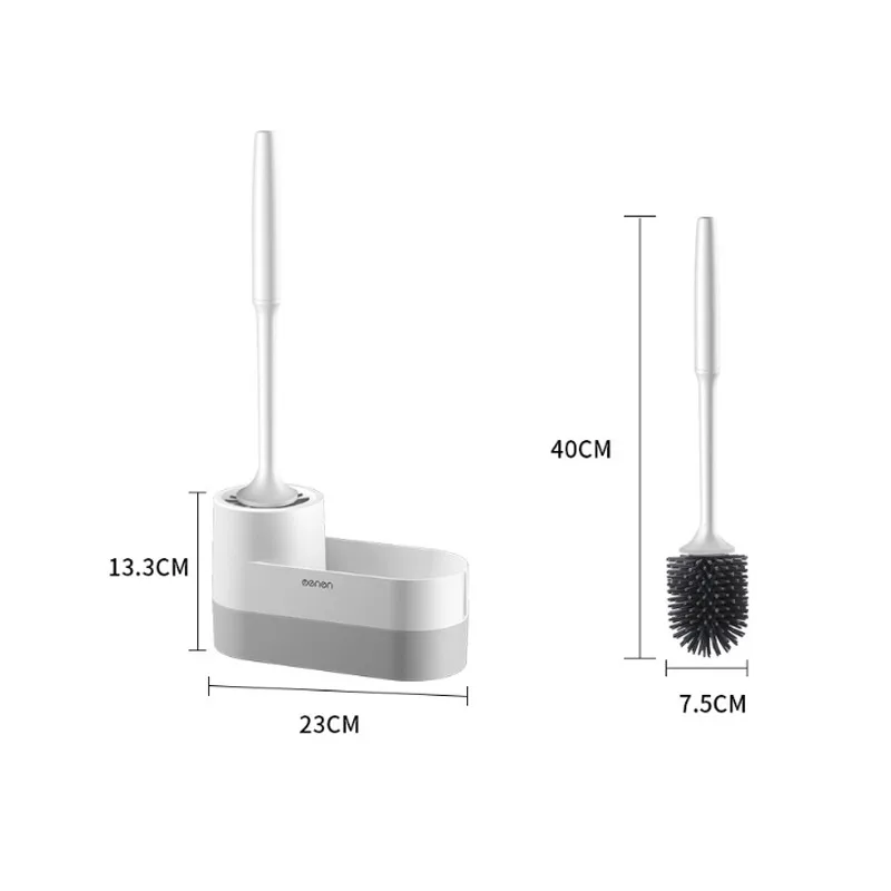 

Storage Silicone Toilet Brush Holder Toilet Wall-mounted Cleaning Bathroom Soft Bristles Durable Bathroom Accessories