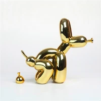 hot sale jeff koons balloon dog statue resin animal sculpture home decoration balloon dog resin craft office decor black gold