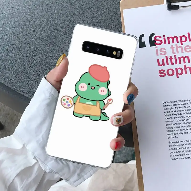 

Cute Dinosaur Baby Phone Cases For Samsung Galaxy S10 S10e S8 S9 Plus S7 Edge Note10 9 8 Soft Transparent TPU Cove