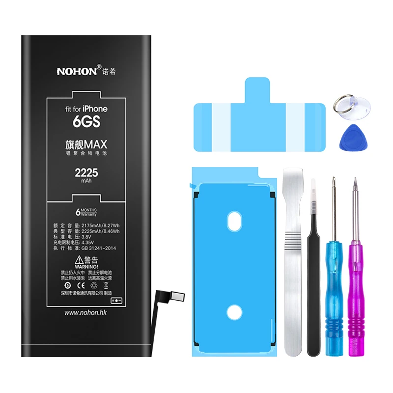 Nohon батарея для Apple iPhone 6s Plus 6GS 6splus X Xr Xs Max iPhone6S 1715mAh 3650mAh встроенный аккумулятор