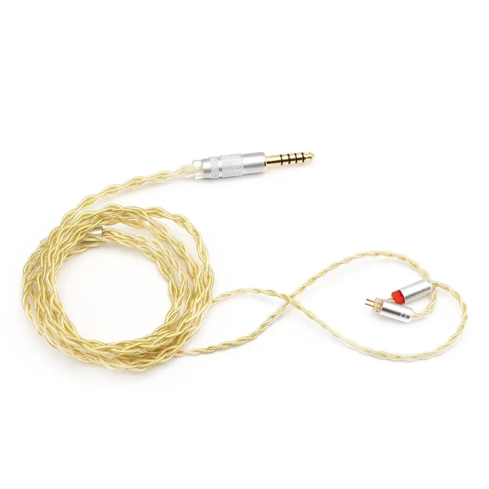 Linsoul 7NOCC MMCX/0.78mm 2Pin Connector 3.5mm 2.5mm Balanced Upgraded Earphone Cable Soft 7N OCC Pure Silver+Gold Plated - купить по