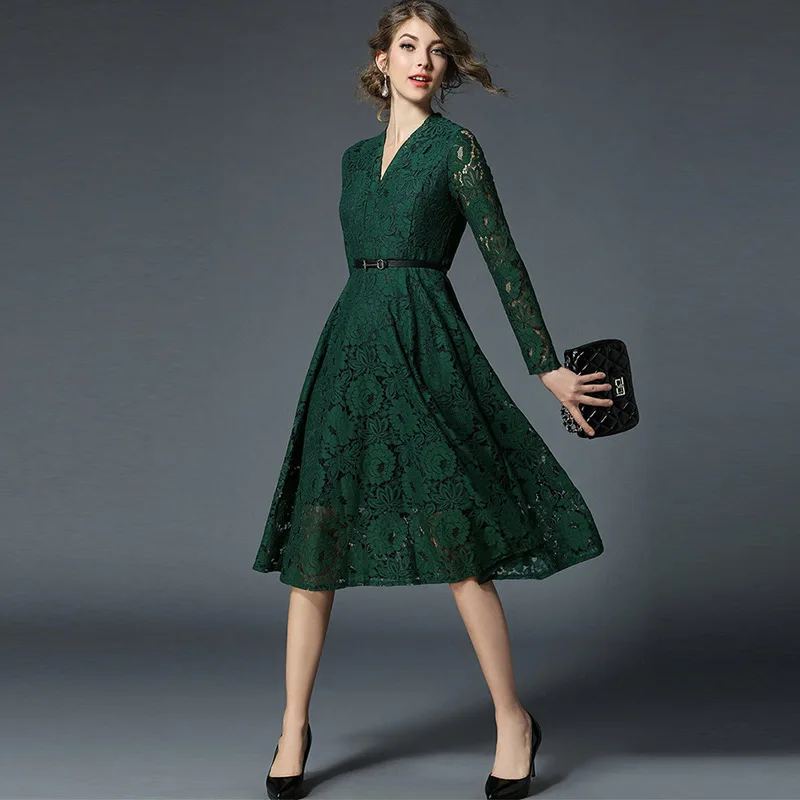 Летние женские платья корейское зеленое платье сексуальное с v образным вырезом