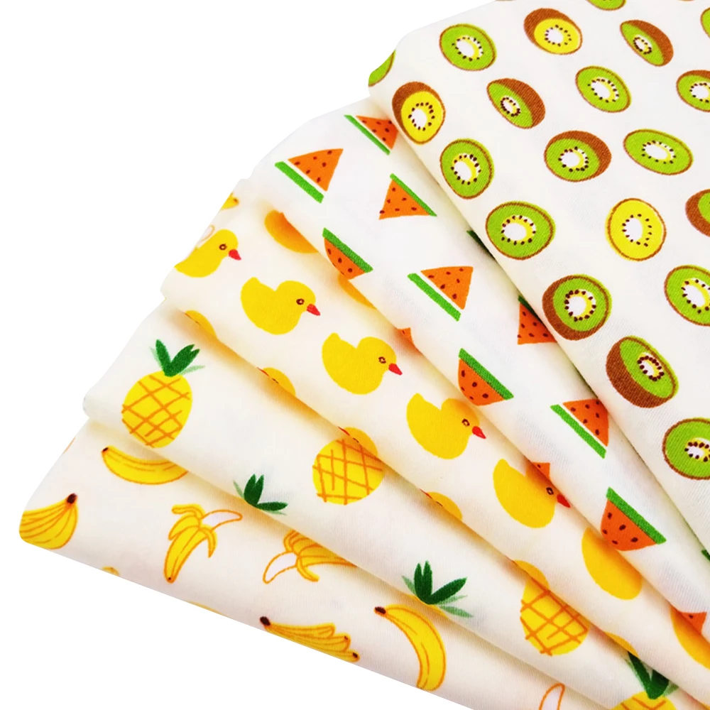

Fruit Soft Cotton Twill Fabric For DIY Handmade Patchwork Material Kiwi/Pineapple/Watermelon/Banana/Duck Printed Fabric