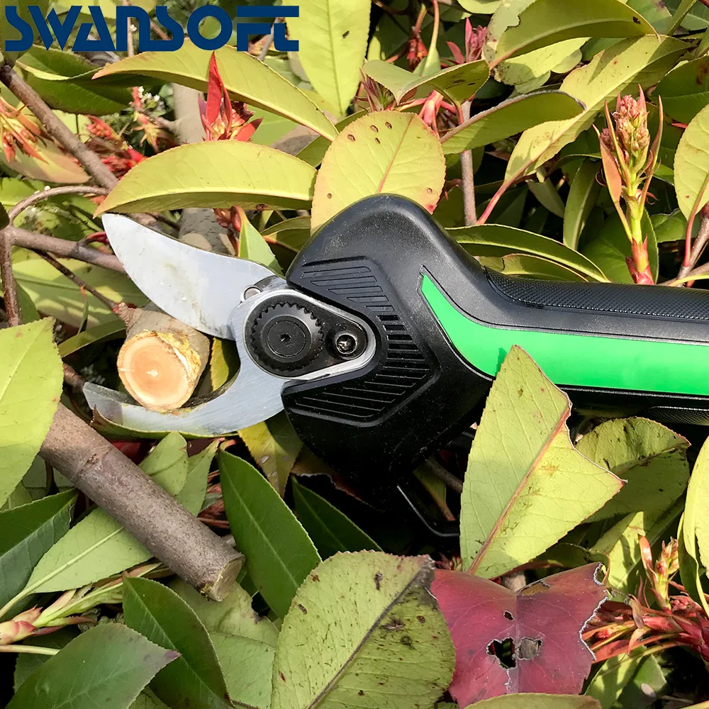 

100W 2 Rechargeable Battery Electric Pruning Scissors Cordless Pruning Shears Garden Pruner Secateur Branch Cutter Cutting Tool