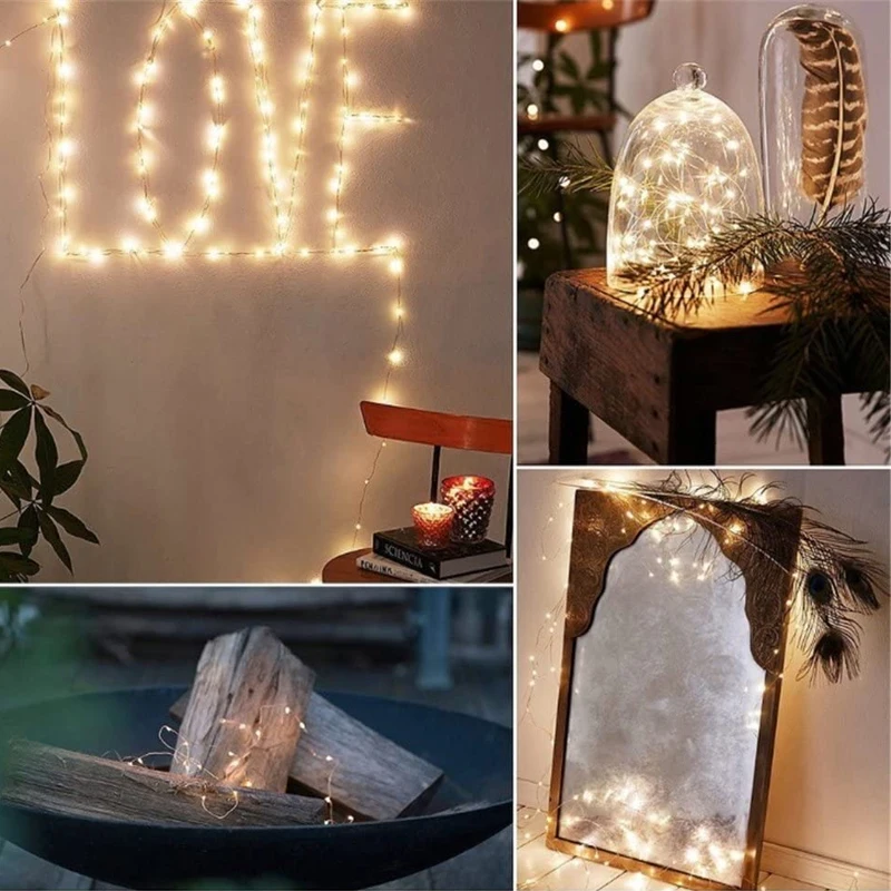 

LED Fairy lights 1-10M garland christmas decorations for home string lights curtins for livingroom firefly lights outdoor decor