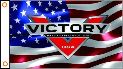 

Motorcycle Flag VICTORY Banner 3ftx5ft 100% Polyester 03