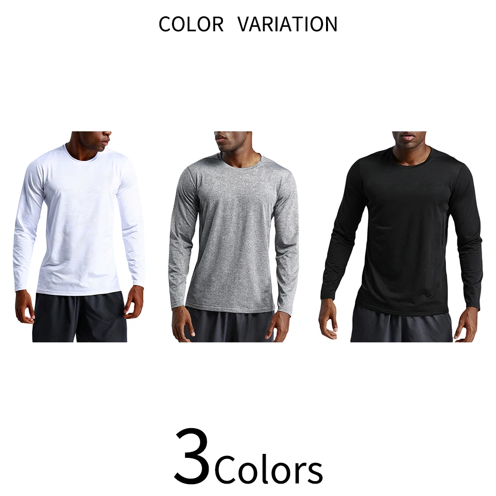 

YOUTHUP Long Sleeve Sport Shirt Quick Dry Men's Running T-shirt Gym Fitness Top Sportswear