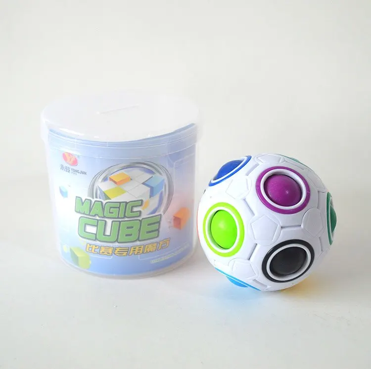 Arco Iris m&aacute;gico creativo para ni&ntilde;os y adultos, bolas y cubos, rompecabezas de velocidad, Bola de aprendizaje educativo, juguetes divertidos para aliviar el estr&eacute;s-4