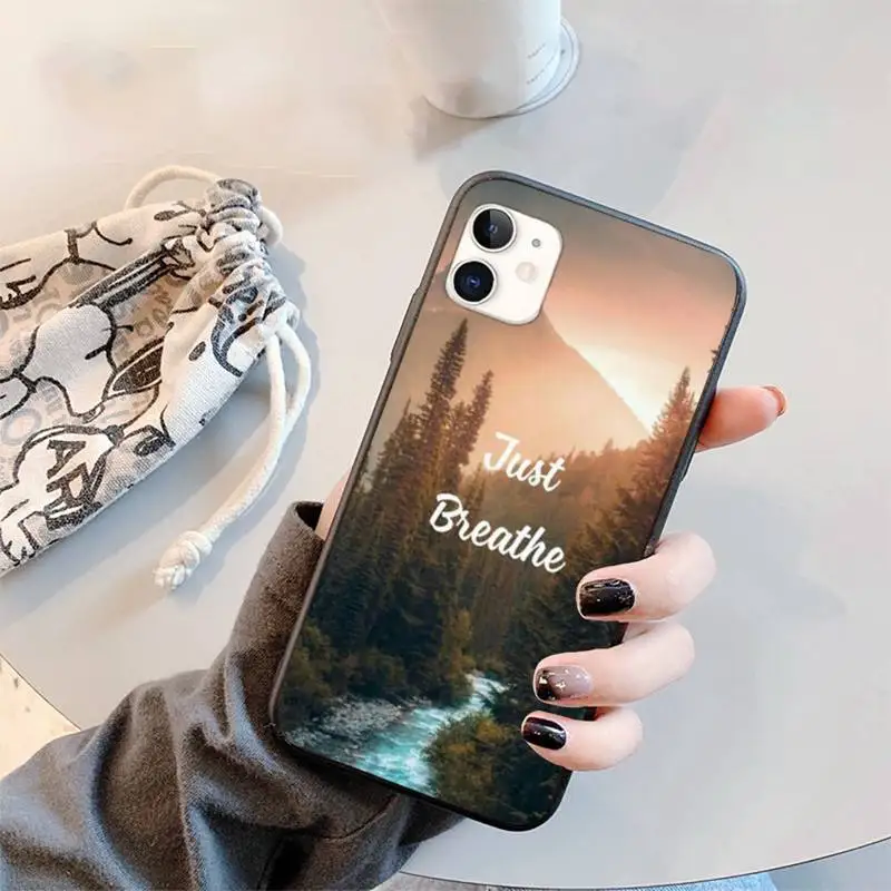 

Artistic aesthetics mountains and ocean characters Phone Case for iPhone 11 12 mini pro XS MAX 8 7 6 6S Plus X 5S SE 2020 XR