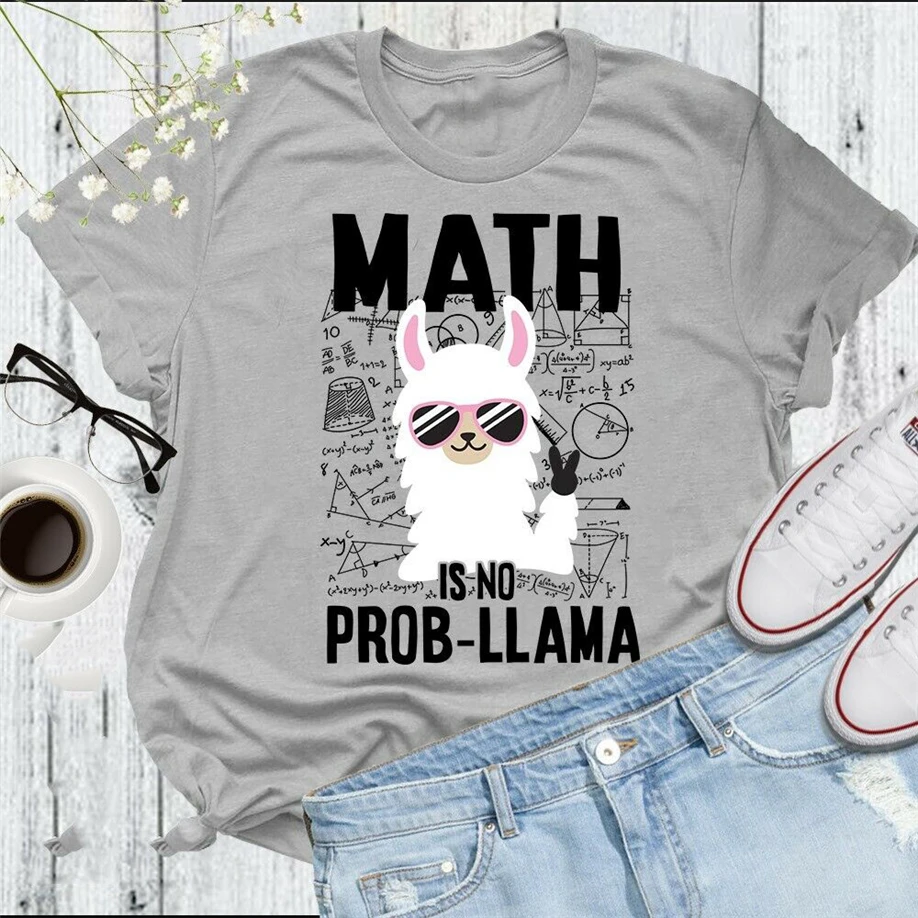 Веселая Математика Учительская рубашка подарки нет Prob-Llama футболка на заказ