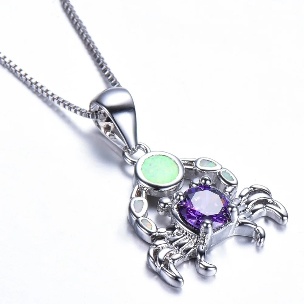 Exquisite and stylish crab pendant necklace girl party charm accessories birthday gift pop jewelry