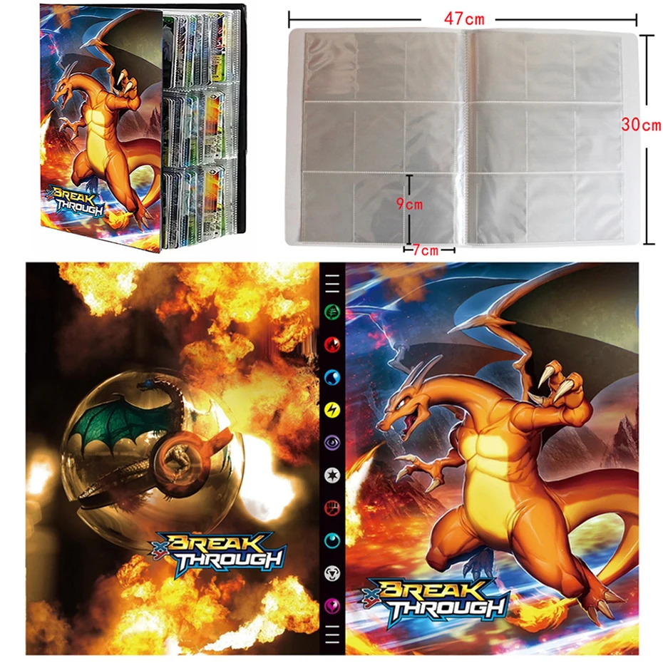 &Aacute;lbum de tarjetas de juego de Pokemon, carpeta de tarjetas de Anime, soporte para coleccionistas, carpeta de capacidad, juguetes Pok&eacute;mon para regalos, Chico, 432 Uds.-5